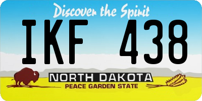 ND license plate IKF438