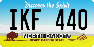 ND license plate IKF440