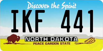 ND license plate IKF441