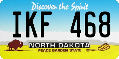ND license plate IKF468