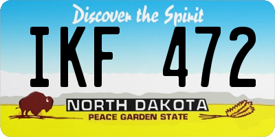 ND license plate IKF472