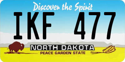 ND license plate IKF477