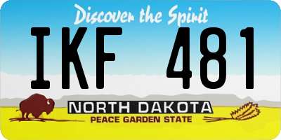 ND license plate IKF481