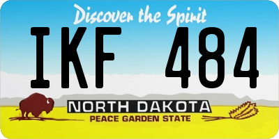 ND license plate IKF484