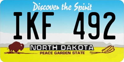 ND license plate IKF492