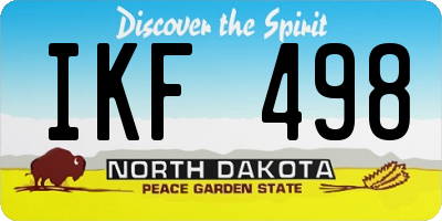 ND license plate IKF498