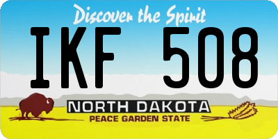 ND license plate IKF508