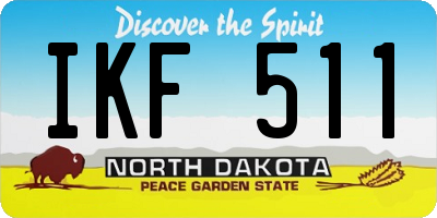 ND license plate IKF511