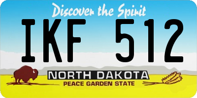 ND license plate IKF512