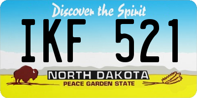 ND license plate IKF521