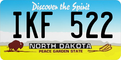 ND license plate IKF522