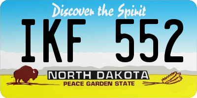 ND license plate IKF552
