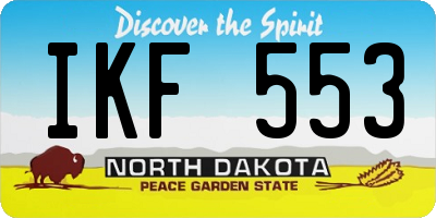 ND license plate IKF553