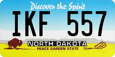 ND license plate IKF557