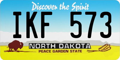 ND license plate IKF573