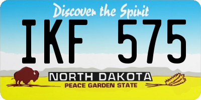 ND license plate IKF575