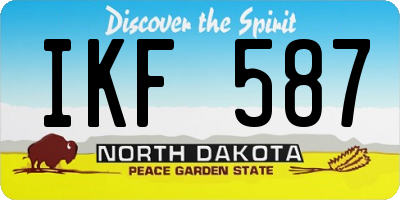 ND license plate IKF587