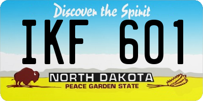 ND license plate IKF601