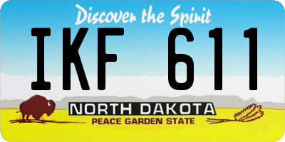 ND license plate IKF611
