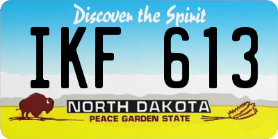 ND license plate IKF613