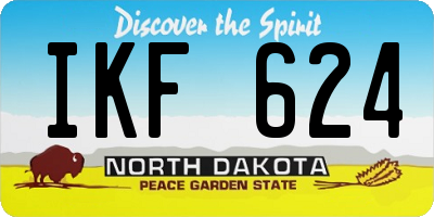 ND license plate IKF624