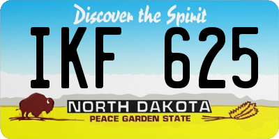 ND license plate IKF625