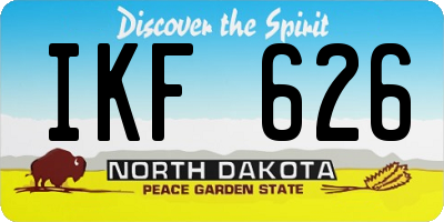 ND license plate IKF626