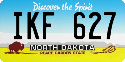 ND license plate IKF627