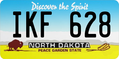 ND license plate IKF628