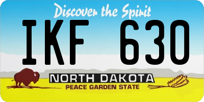 ND license plate IKF630