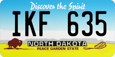 ND license plate IKF635