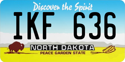 ND license plate IKF636