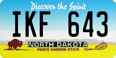 ND license plate IKF643