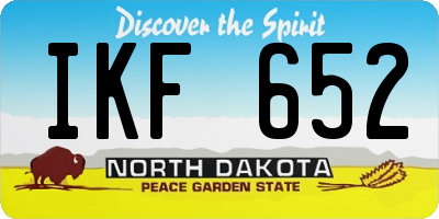 ND license plate IKF652