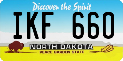 ND license plate IKF660