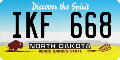 ND license plate IKF668
