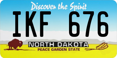 ND license plate IKF676