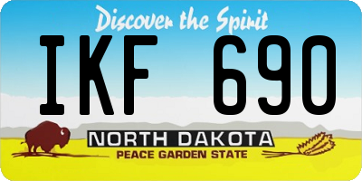 ND license plate IKF690