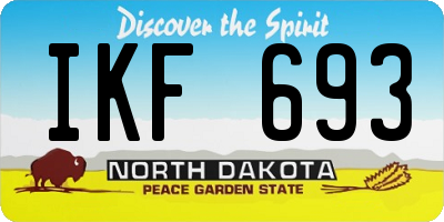 ND license plate IKF693
