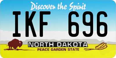 ND license plate IKF696