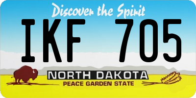 ND license plate IKF705