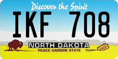 ND license plate IKF708