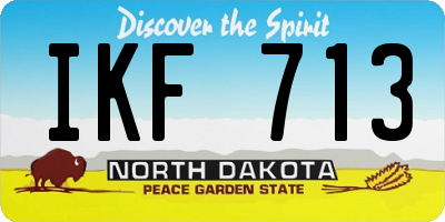 ND license plate IKF713