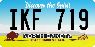 ND license plate IKF719