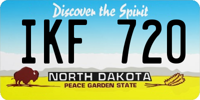 ND license plate IKF720