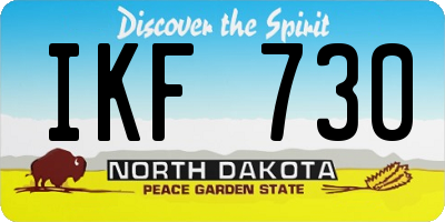 ND license plate IKF730