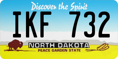 ND license plate IKF732