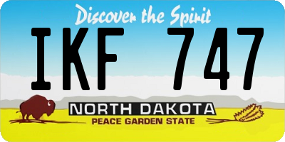 ND license plate IKF747