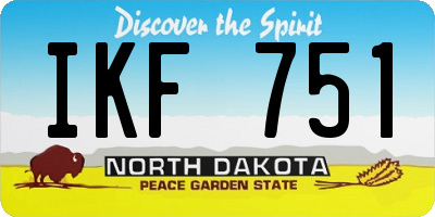 ND license plate IKF751