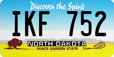 ND license plate IKF752